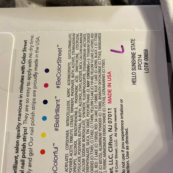 Color Street Nail Set Hello Sunshine State Pedicure - Picture 2 of 2